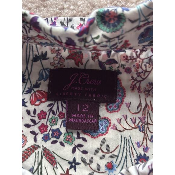 J.Crew X Liberty Fabrics 12 White Floral Shepherdly Song Slim Perfect Shirt - Picture 9 of 9
